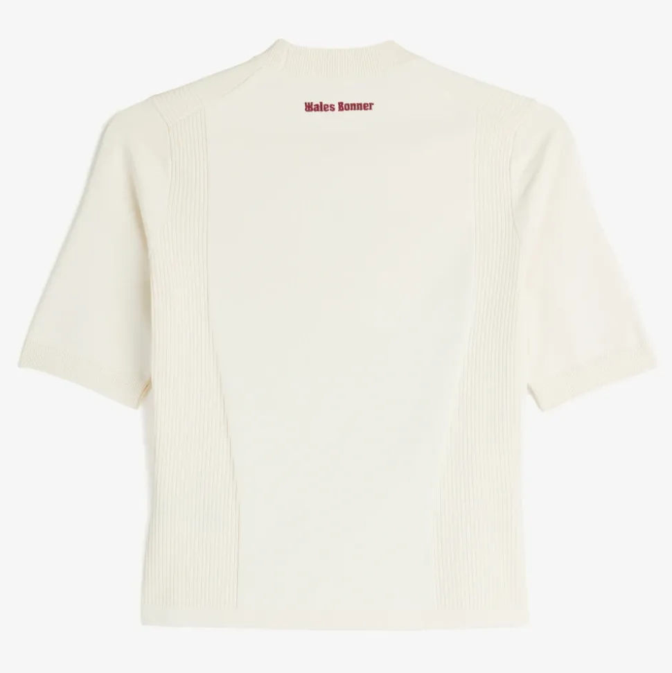 Camiseta de punto con paneles blanca