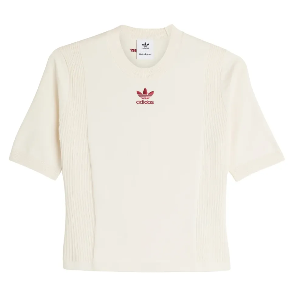 Camiseta de punto con paneles blanca