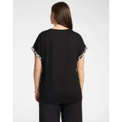 Camiseta de viscosa estampada