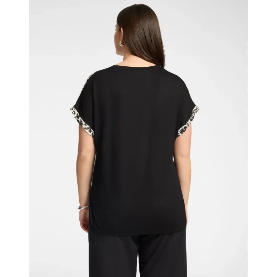 Camiseta de viscosa estampada