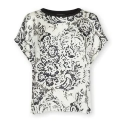 Camiseta de viscosa estampada