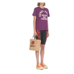 Camiseta Elegante de Algodón Morado