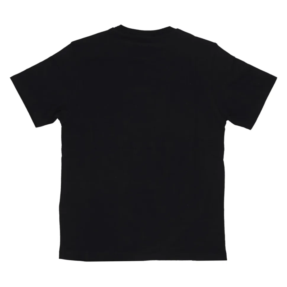 Camiseta Negra con Strass y Mangas Cortas