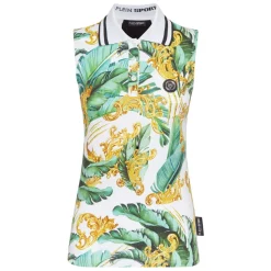 Camiseta Polo sin Mangas con Estampado Scratch