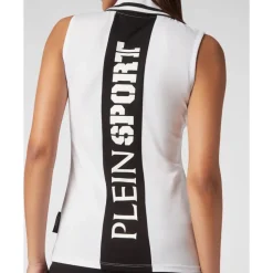 Camiseta Polo sin Mangas con Estampado de Rayas