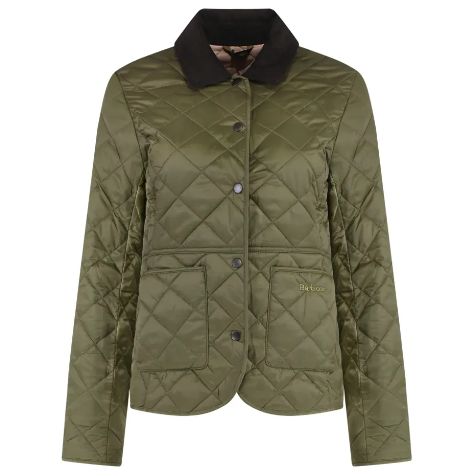 Chaqueta acolchada con cuello de pana
