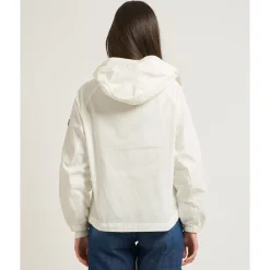 Chaqueta con Capucha de Mezcla de Algodón