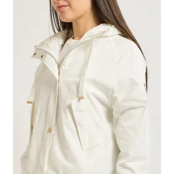 Chaqueta con Capucha de Mezcla de Algodón