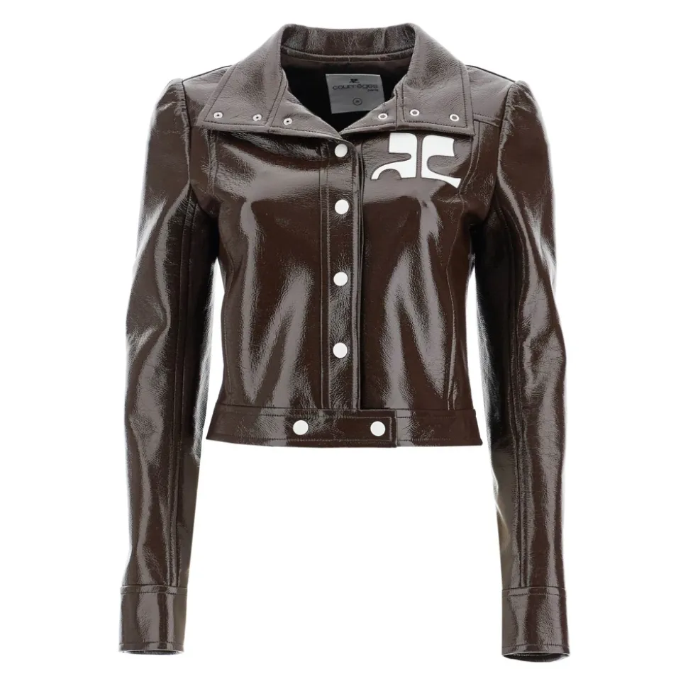 Chaqueta Corta Efecto Vinilo
