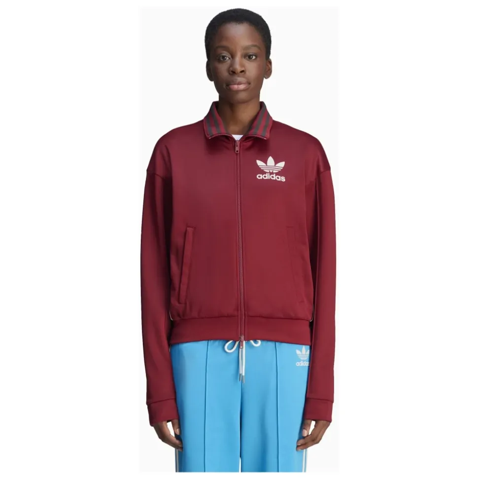 Chaqueta de Chándal Burdeos con Estampado Lateral