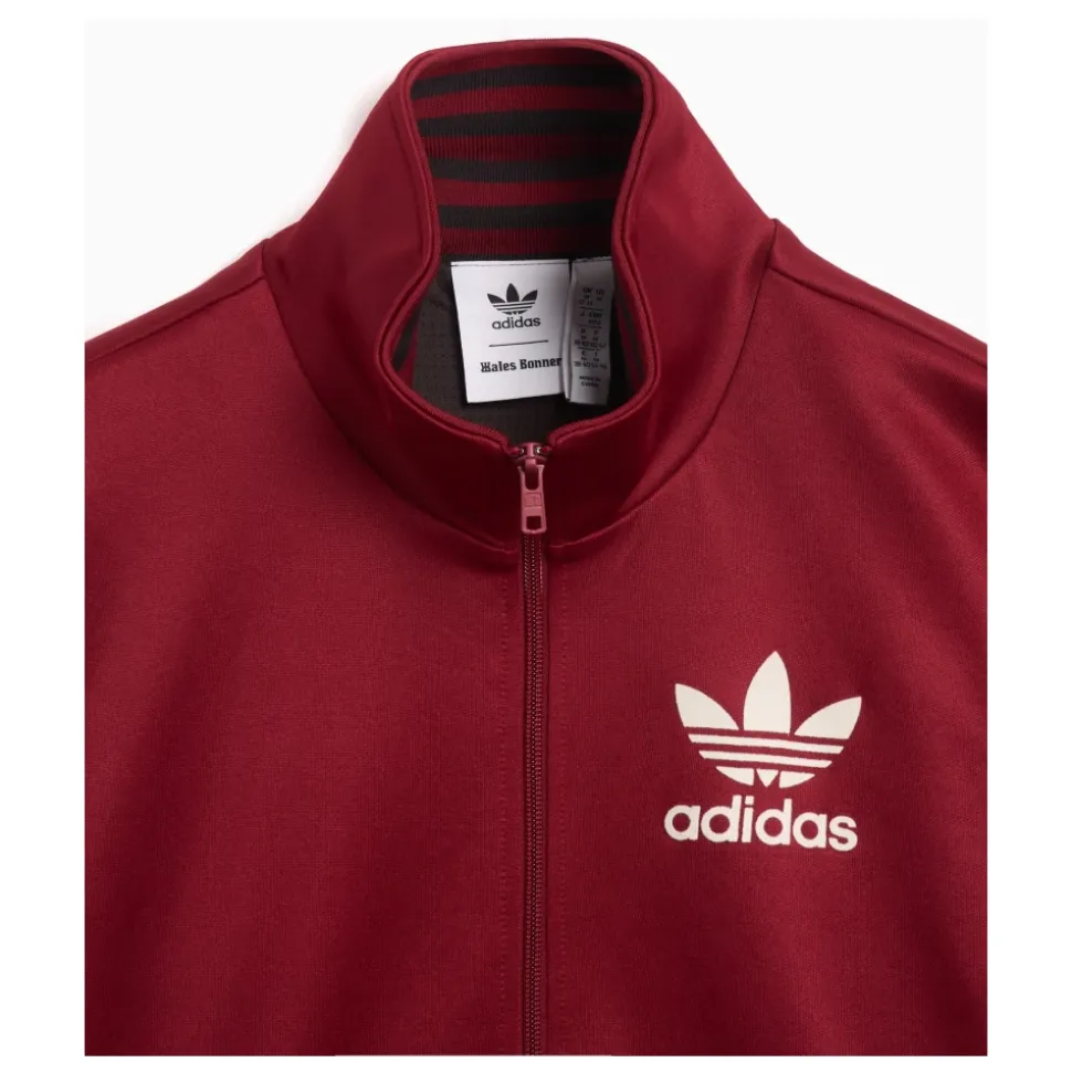 Chaqueta de Chándal Burdeos con Estampado Lateral