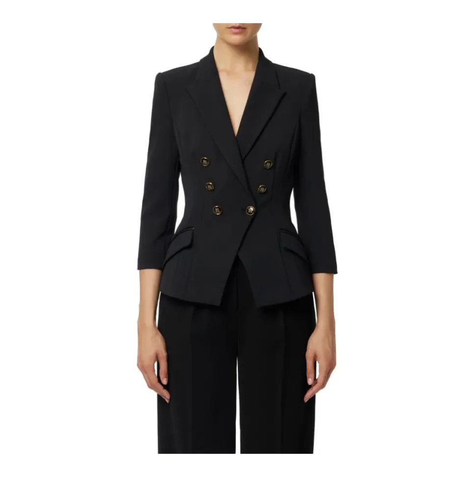 Chaqueta de crepé de doble capa