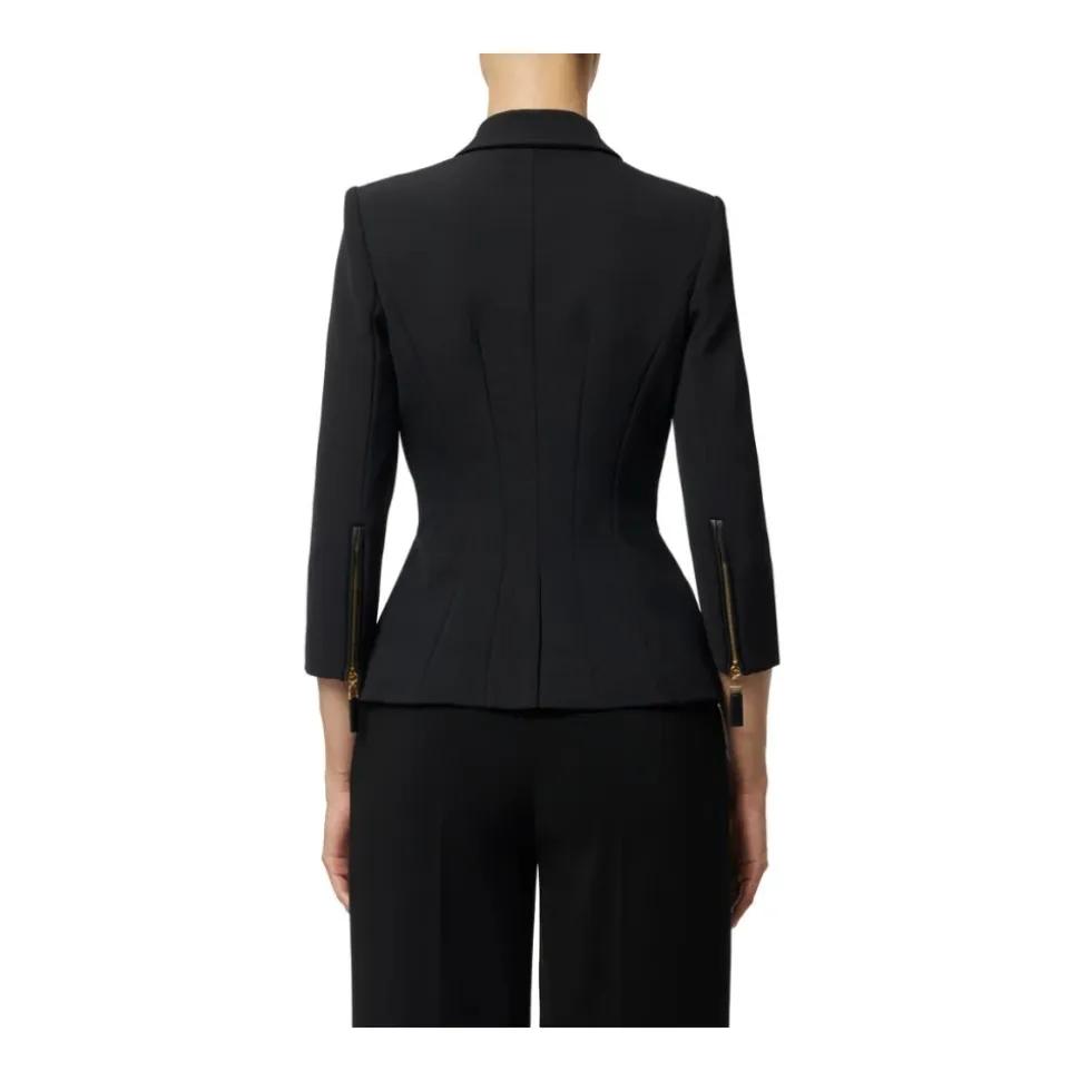 Chaqueta de crepé de doble capa