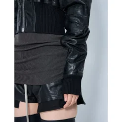 Chaqueta de Cuero Texturizado Dracuflight