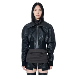 Chaqueta de Cuero Texturizado Dracuflight