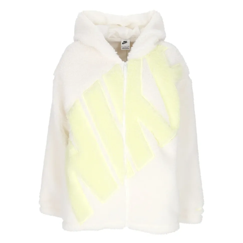 Chaqueta de pelo alto con logo