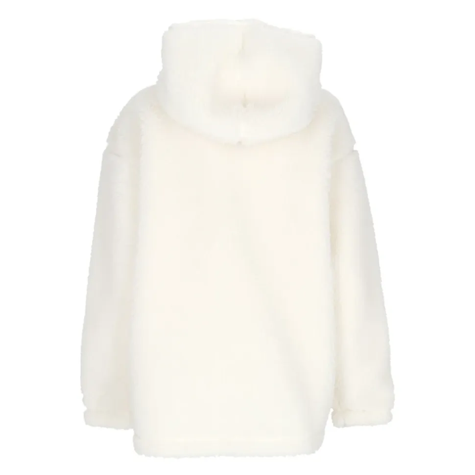 Chaqueta de pelo alto con logo