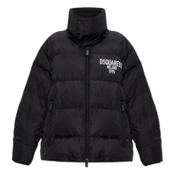 Chaqueta de plumas con logo estampado
