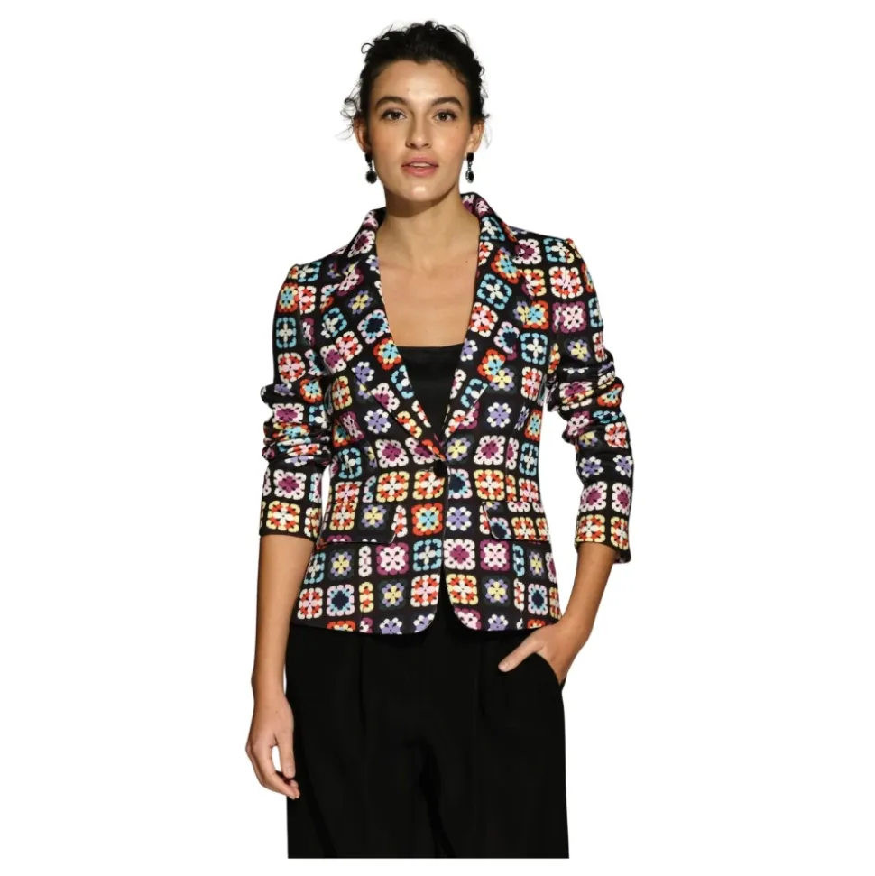 Chaqueta de Punto Floral