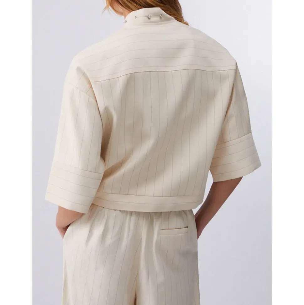 Chaqueta de Rayas Diplomáticas con Adornos Joya