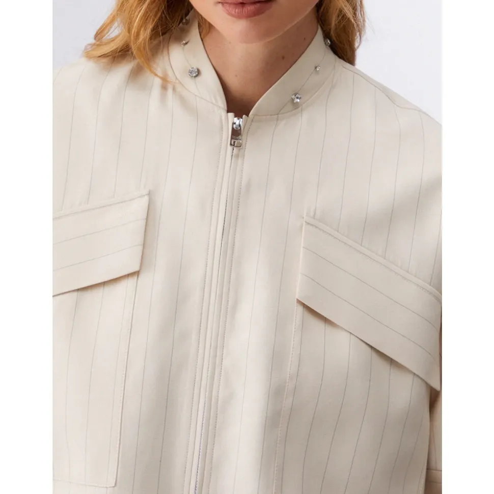 Chaqueta de Rayas Diplomáticas con Adornos Joya