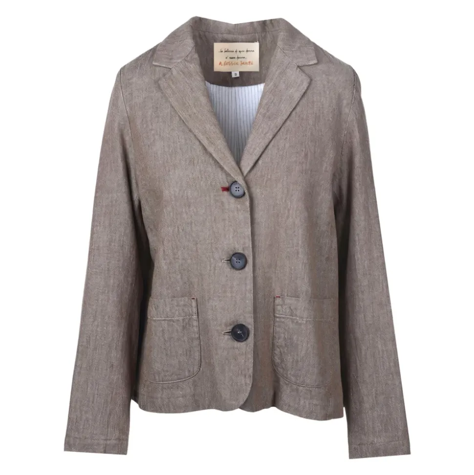 Chaqueta de terciopelo con cuello en V