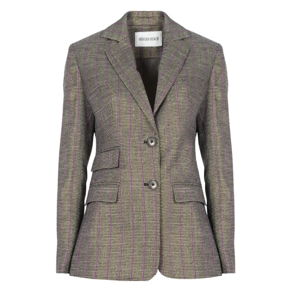 Chaqueta Entallada con Botones de Logo