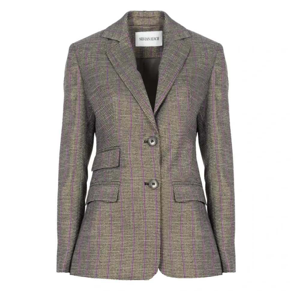 Chaqueta Entallada con Botones de Logo