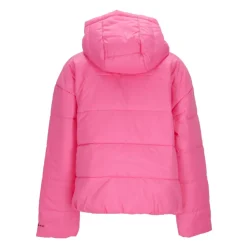 Chaqueta Plumífero con Capucha Repel Rosa/Negro
