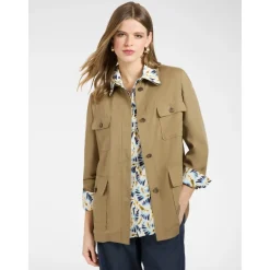 Chaqueta safari de Tencel con cinturón