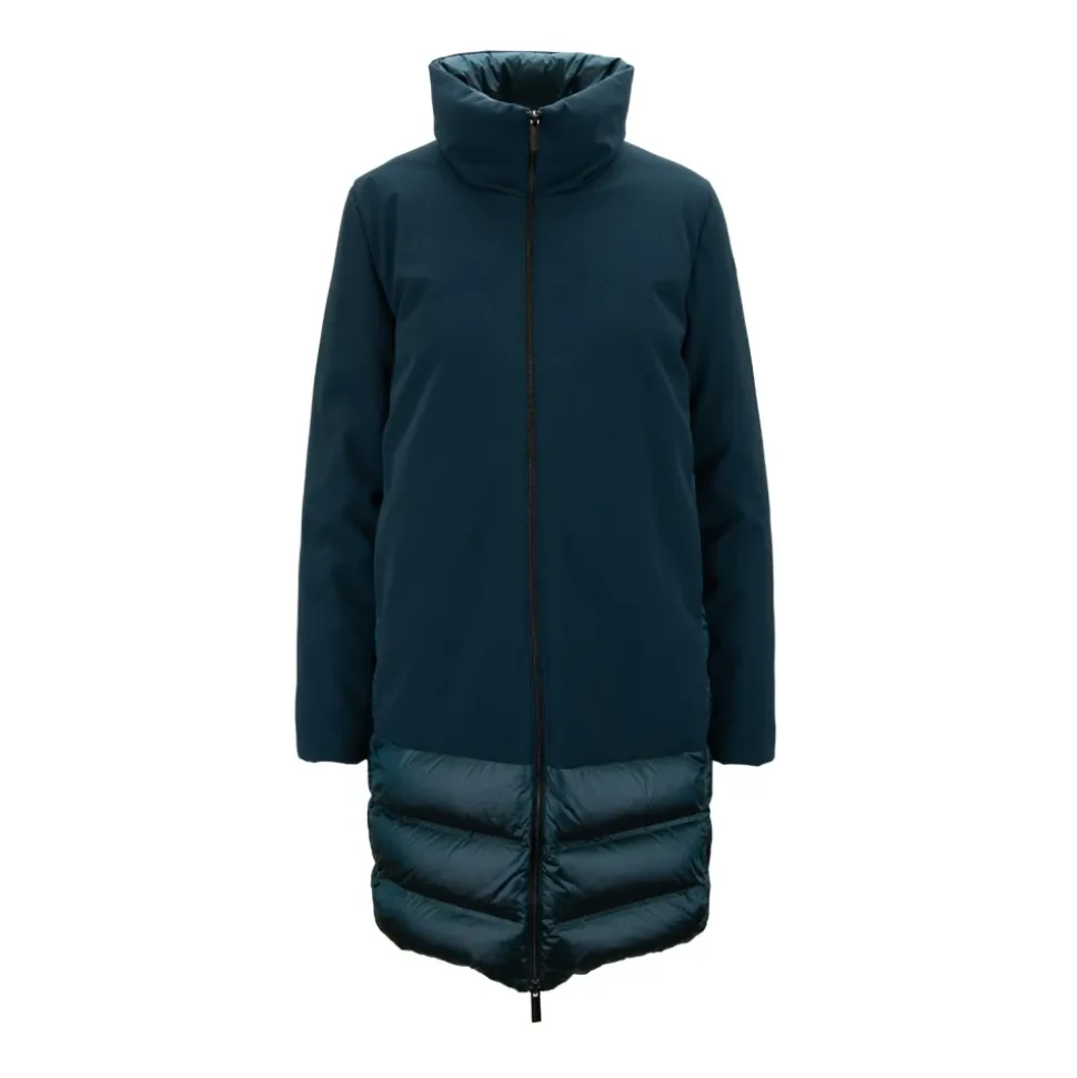 Chaquetón de plumas para mujer con cremallera