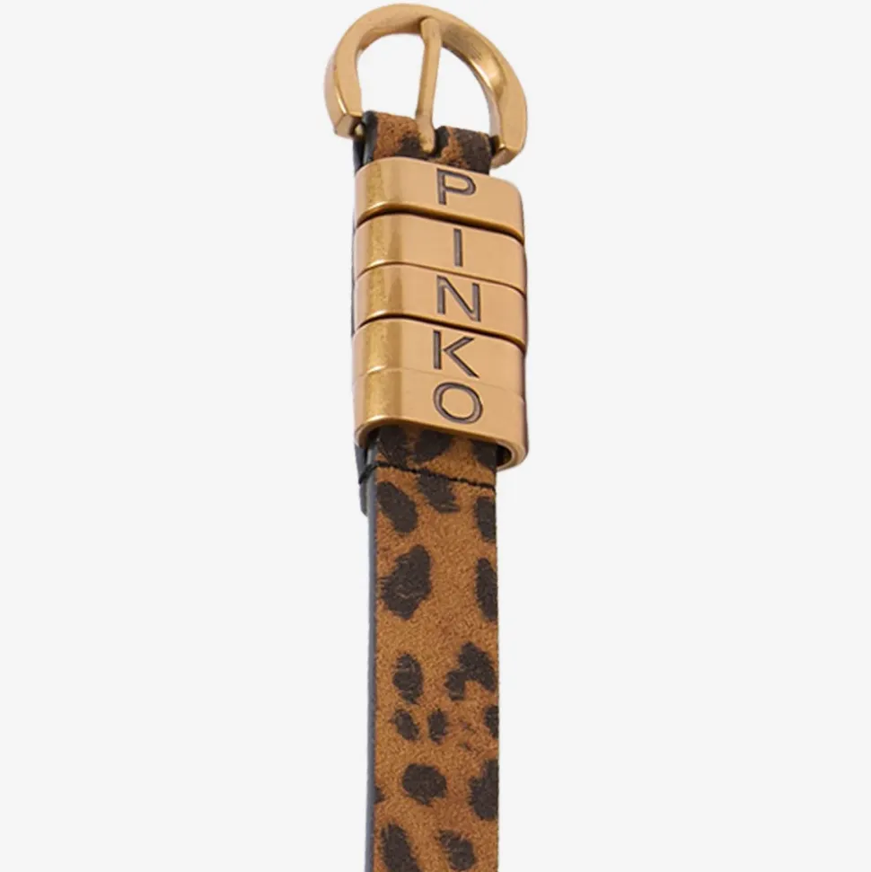 Cinturón de Cuero de Ante con Logotipo