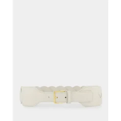 Cinturón Trenzado Blanco Skinny