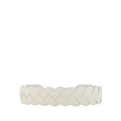 Cinturón Trenzado Blanco Skinny