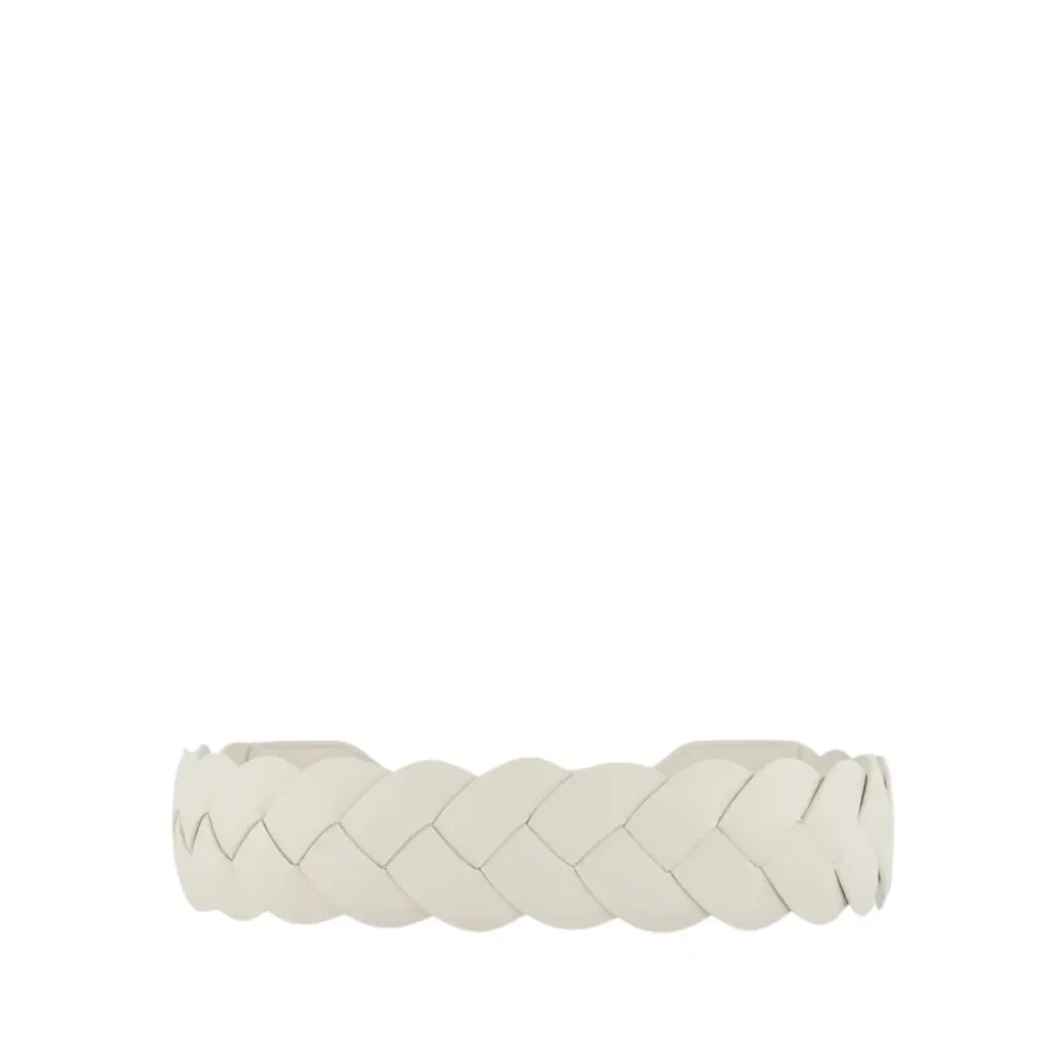 Cinturón Trenzado Blanco Skinny