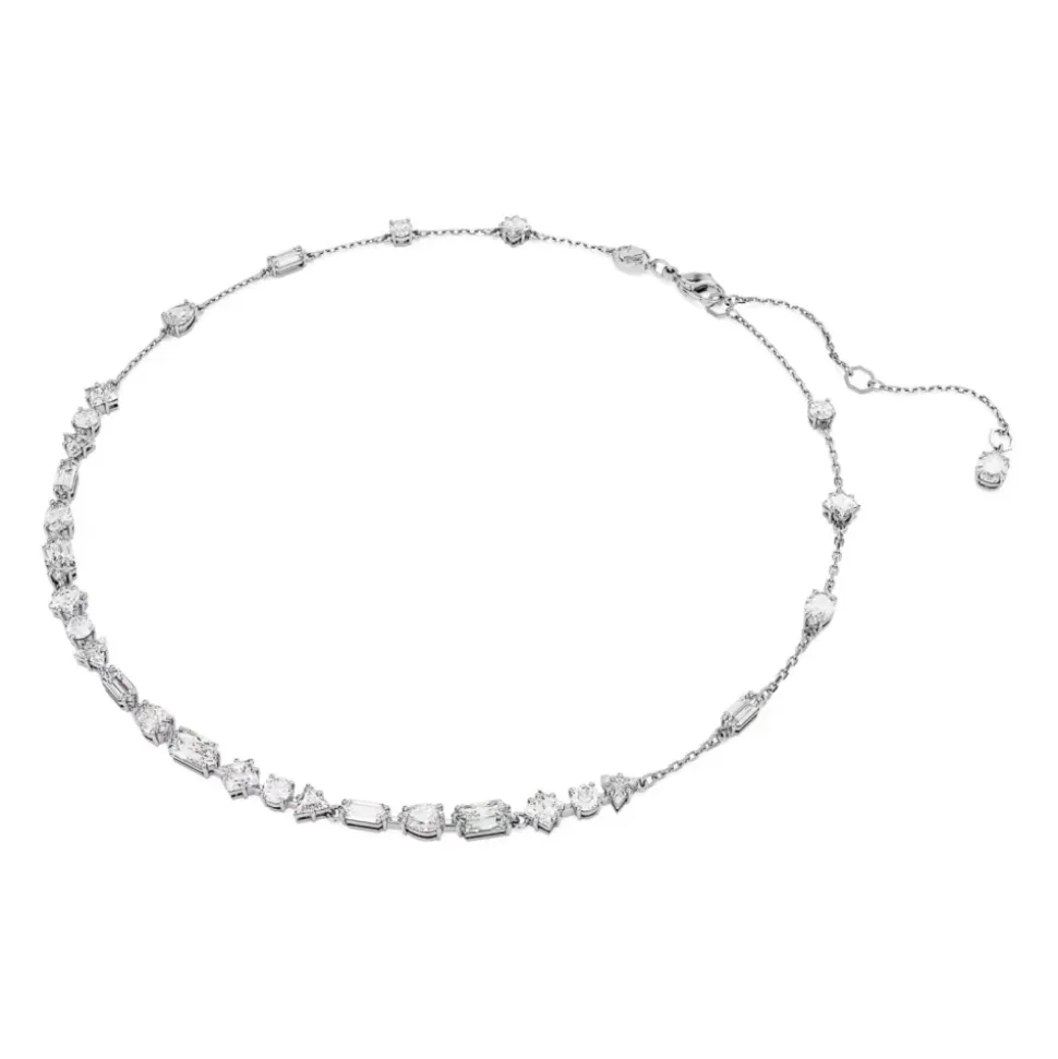 Collar Circonita Cúbica con baño de rodio blanco