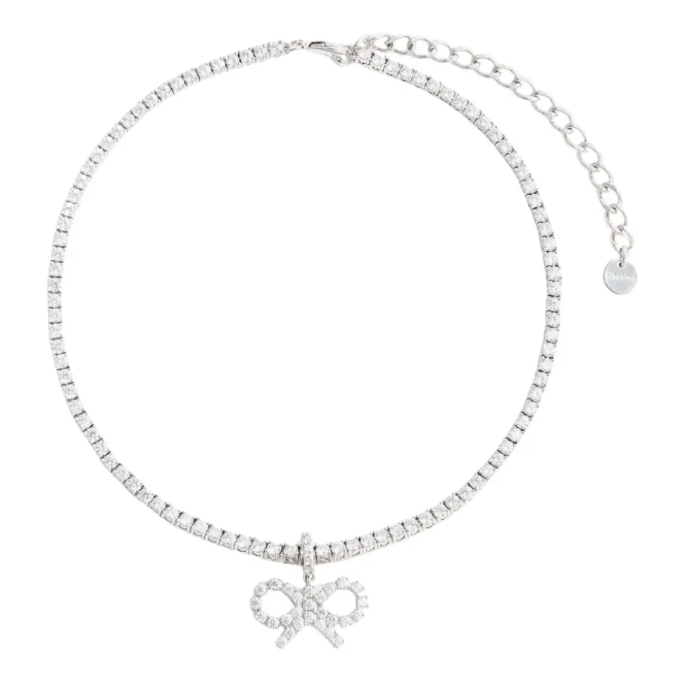 Collar de Tenis con Lazo de Cristal