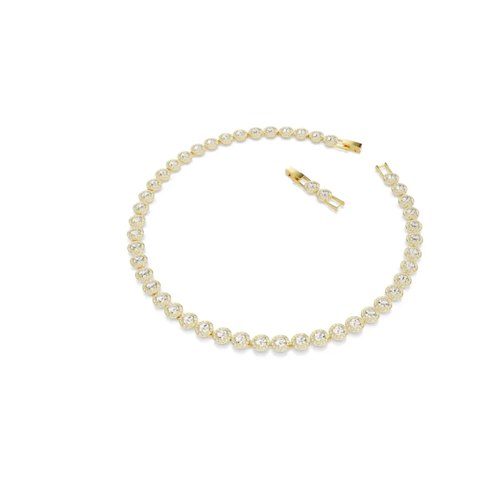 Collar Elegante de Oro con Cristal