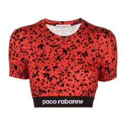 Crop Top con Salpicaduras de Pintura
