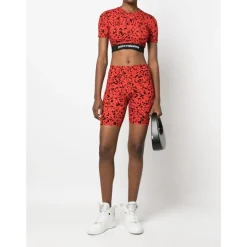 Crop Top con Salpicaduras de Pintura