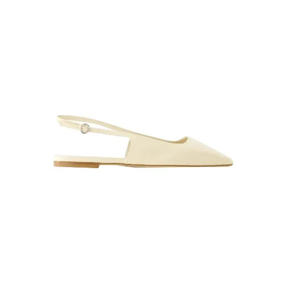 Cuero zapatos-planos