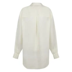 Dennis, camisa oversize de ramio marfil-