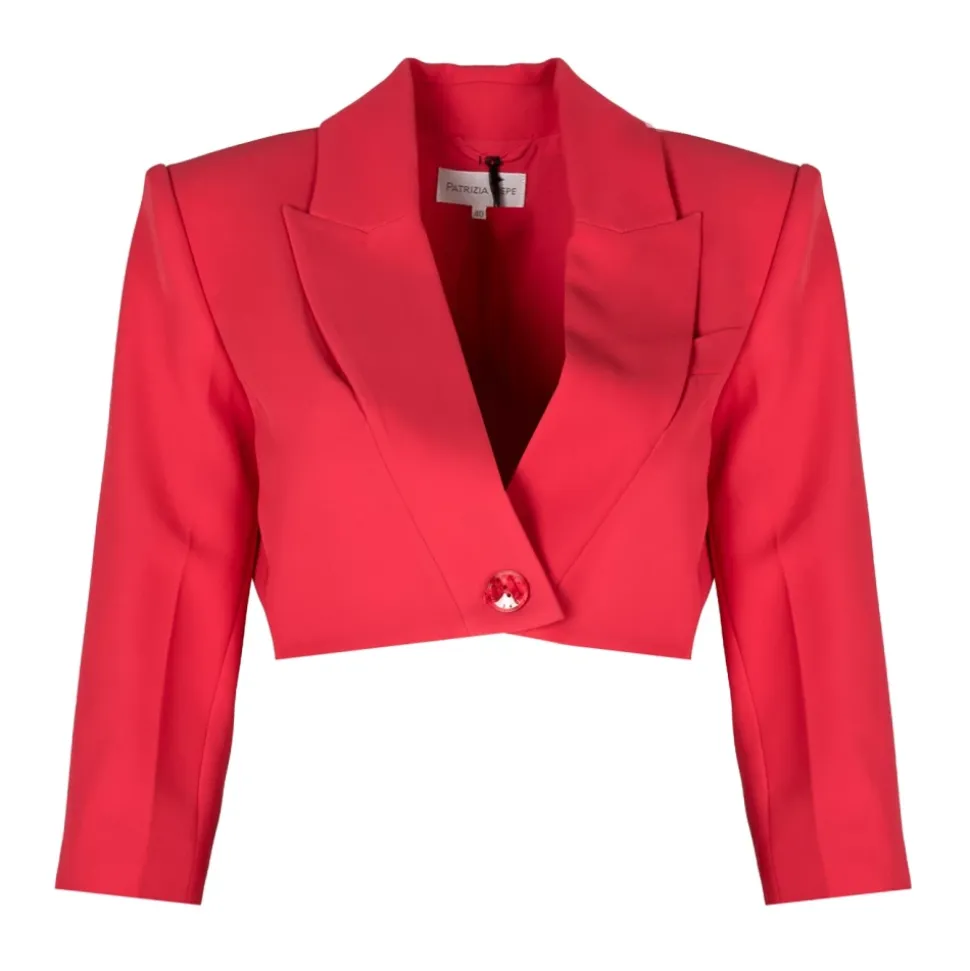 Elegante Chaqueta con Botón de Diseñador