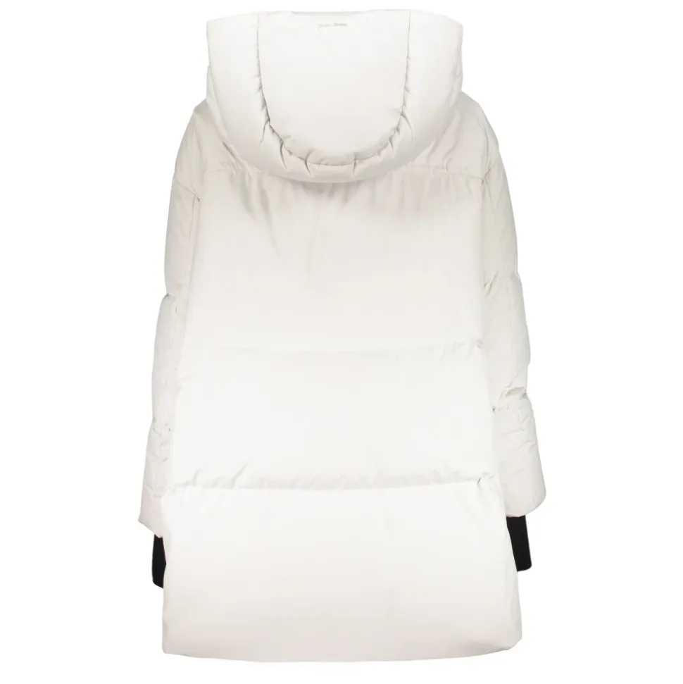 Elegante Chaqueta Larga con Capucha