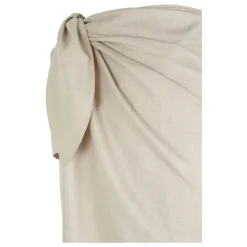 Fabula, falda pareo de lana virgen beige-