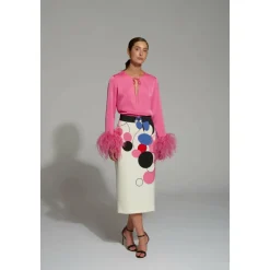 Falda Bulmes Rojo y Rosa - Talla 42