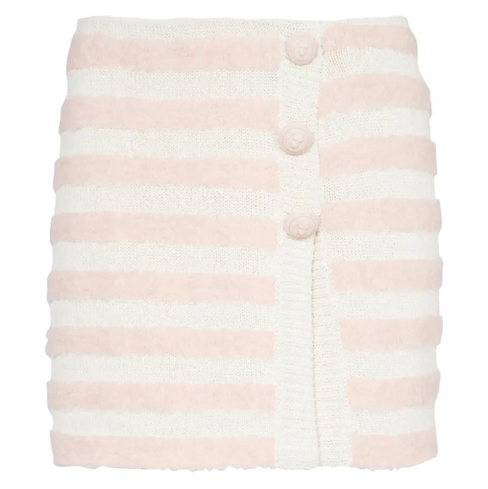 Falda Corta de Tweed a Rayas