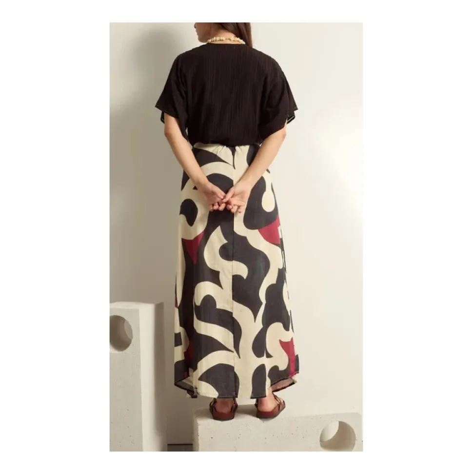 Falda larga estilo pareo MARE DI LATTE