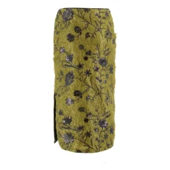 Falda Larga Floral con Lentejuelas