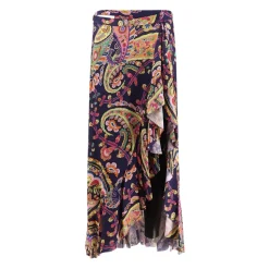 Falda Maxi Paisley con Volantes